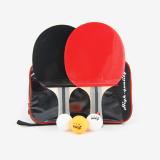 雷加尔 正品乒乓球拍8020乒乓球对拍 练习球拍套装(红色)