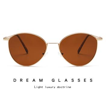 新款金属小框太阳镜 欧美街拍男女款墨镜 个性太阳眼镜33328(枪色)