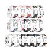 Fitbit Charge2手环腕带表带智能运动手表替换表带 水印花色图案(黑色)