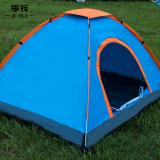 帐篷 户外可定做 户外野营双门帐篷 免搭建一秒速开帐篷野营 烧烤(拼色)